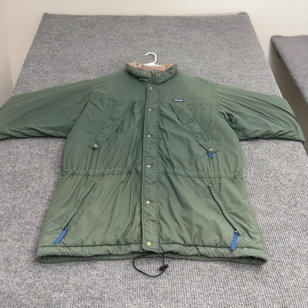 Vintage Patagonia Parka Jacket Mens XL Green Nylon Insulated Gorpcore Outdoor